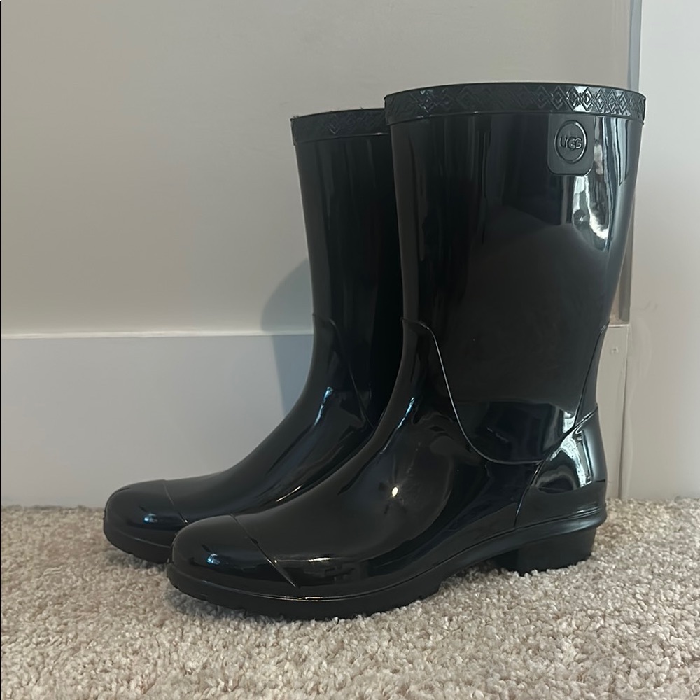 UGG Black Rain & Snow Boots Mid-Calf Waterproof